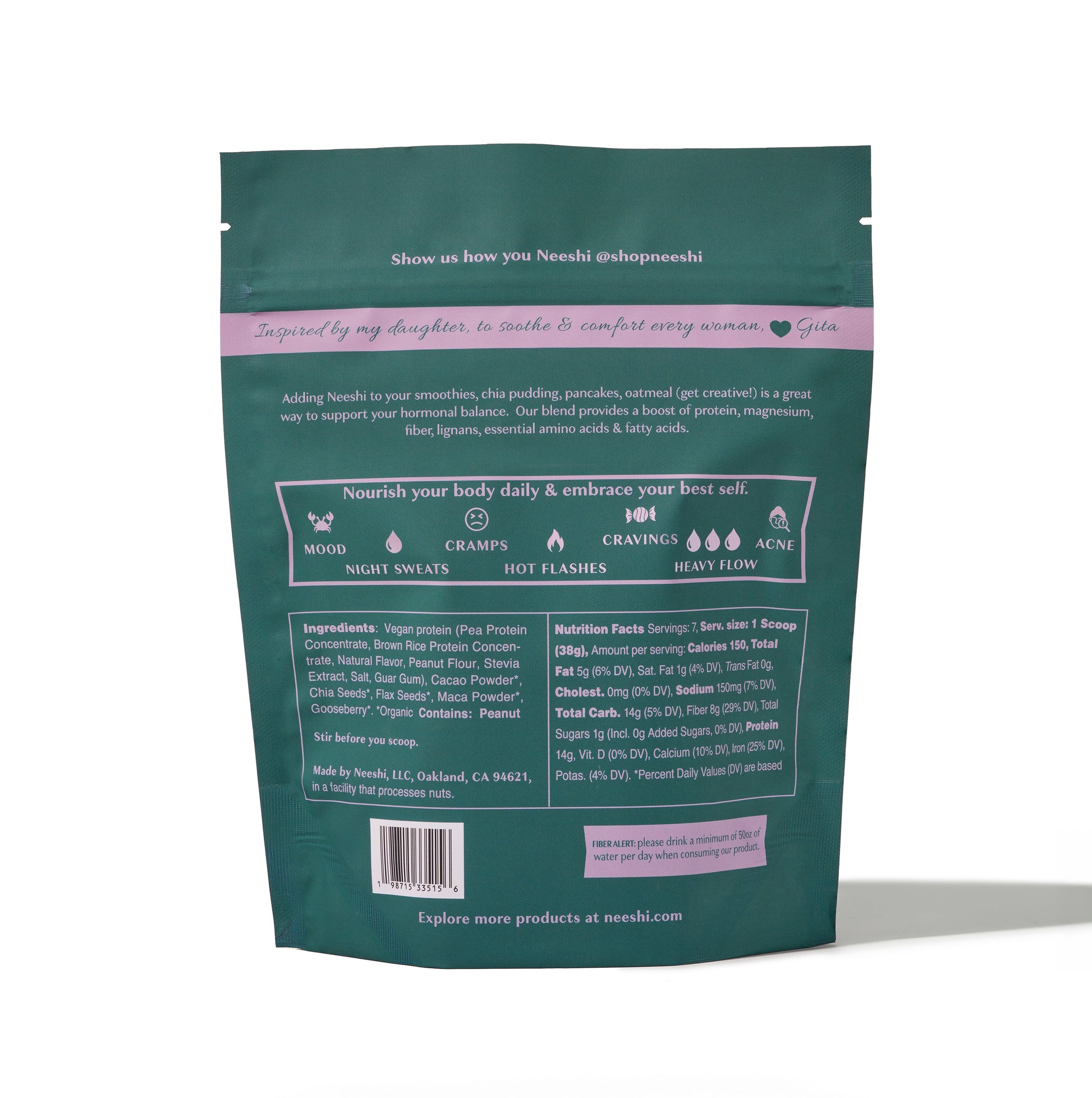 Back of package